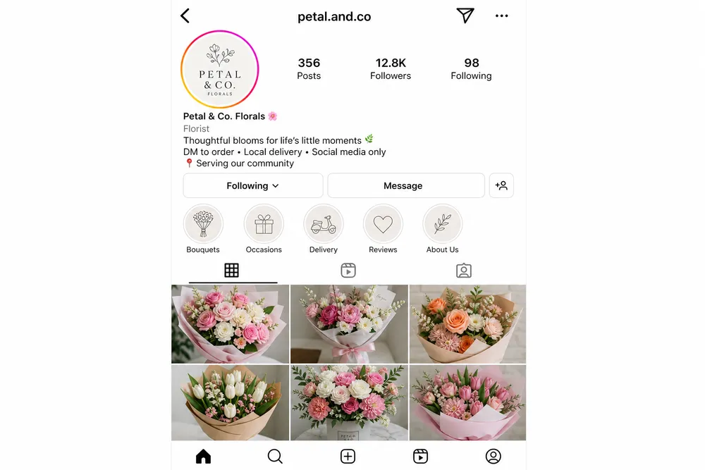 Bloom & Co. Florals — outdated website before the rescue